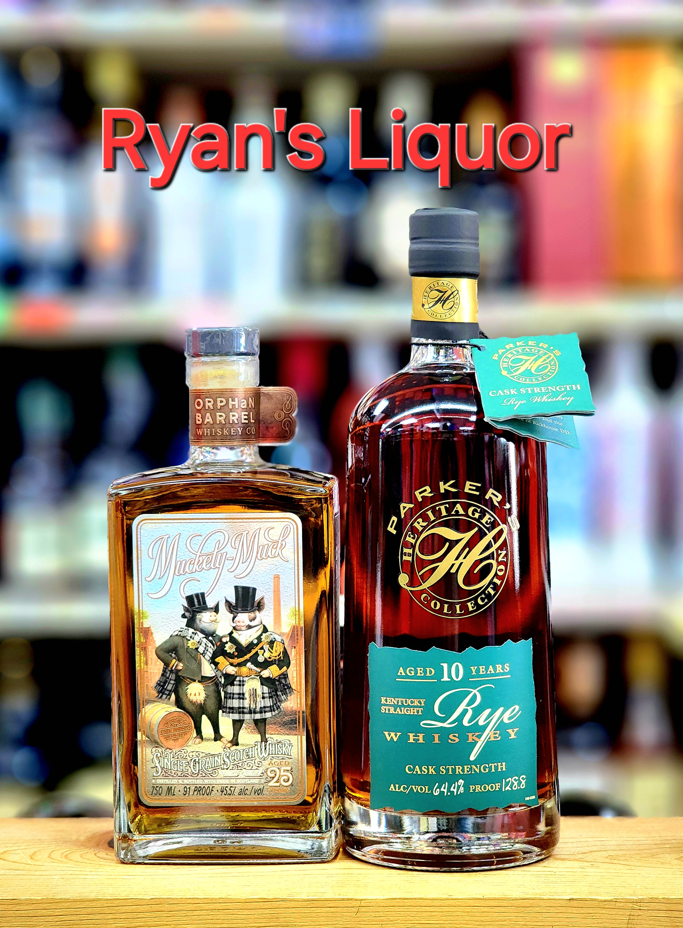 z Parker's Heritage Rye 10yr + Orphan Barrell 25yr